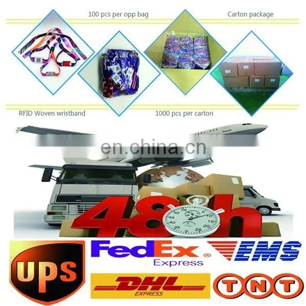 eco-friendly polyester cheap event rfid wristbands with clip for festival