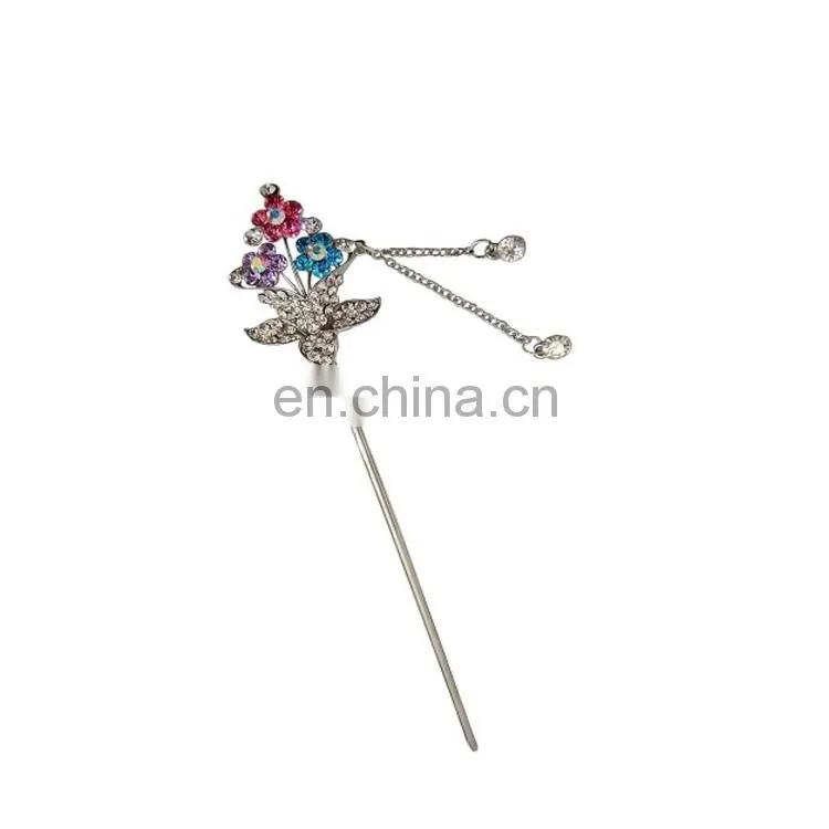 New fashion Pearl Flower Hair Jewelry Crystal Rhinestone Wedding Prom Hair Pins