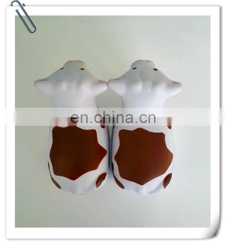 hot sale high quality PU stress ball cow shape/PU funny cow toy/customed PU promotional gift cow