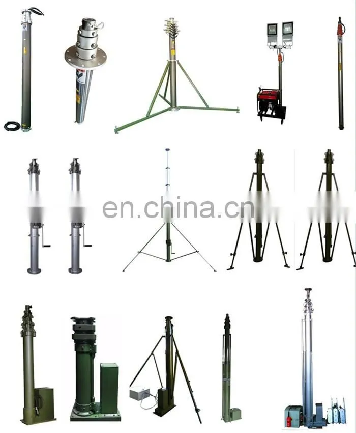Portable outdoor 33ft antenna tower with lightning rod