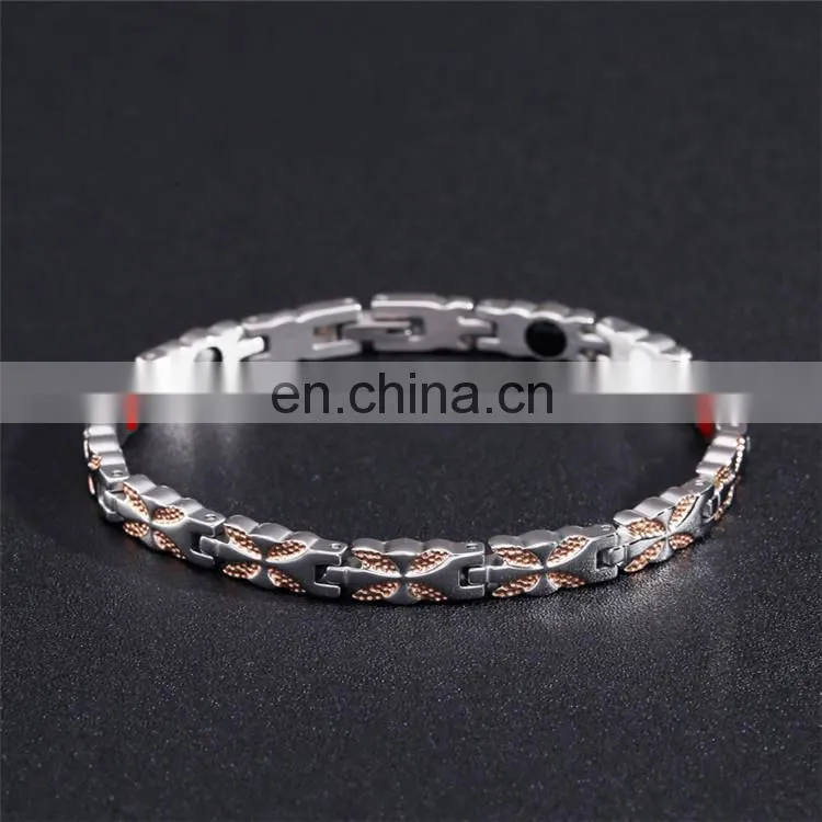 316L stainless steel adjustable blood pressure control bracelet magnetic