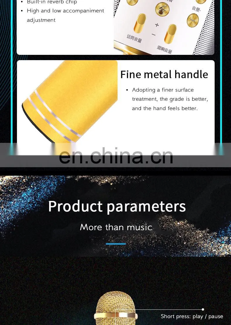 Handheld wireless microphone professional Portable Factory wholesale 2020 new product For USB for karaoke microphone