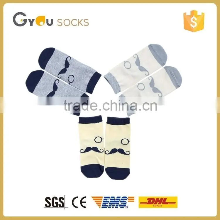 high quanlity cute funny child socks anti slip socks with little beard printing