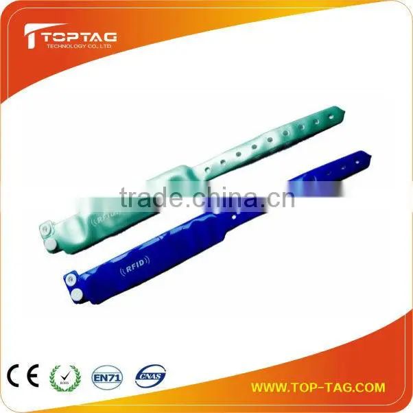 LF/HF/UHF Disposable Paper/PVC Rfid Wristband / Bracelet for Hospital
