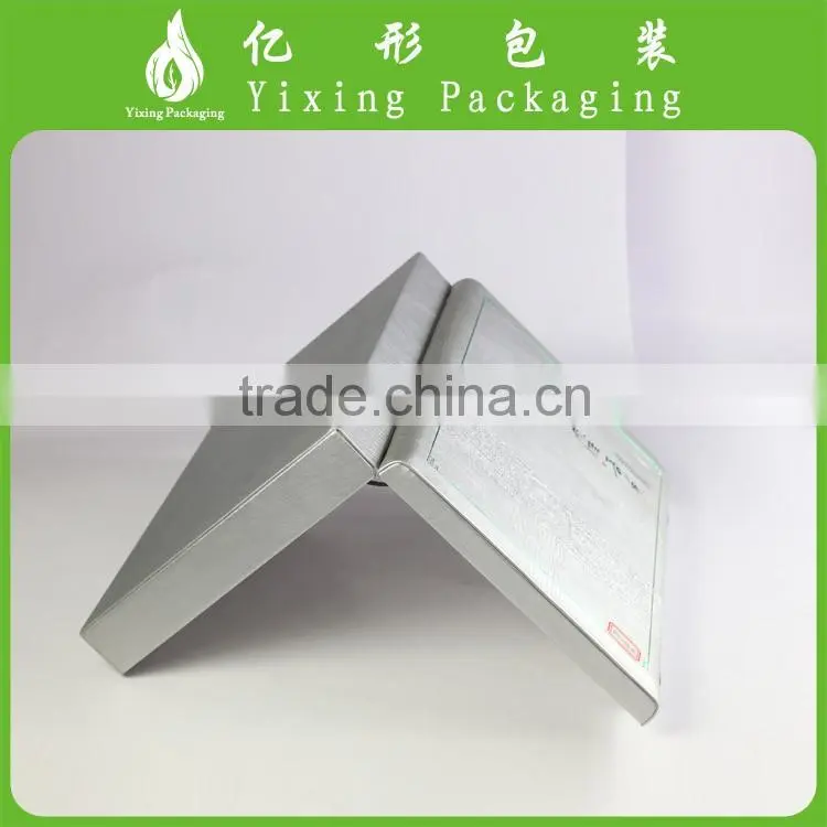 Best Sell factory custom made silver leather hinged box for diamant