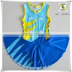 Design your own style cheap digital printed netball dress