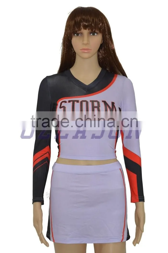 High Quality Spandex Youth Hot Sexy Girls Cheerleading uniforms