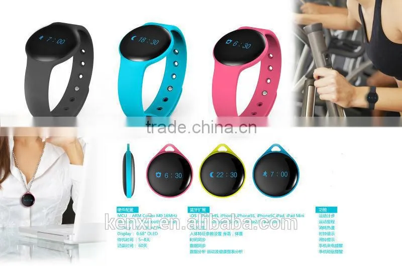 Bluetooth smart bracelet watch above IOS 6 Android4.0 App download Google play Appstore control by Smartphone