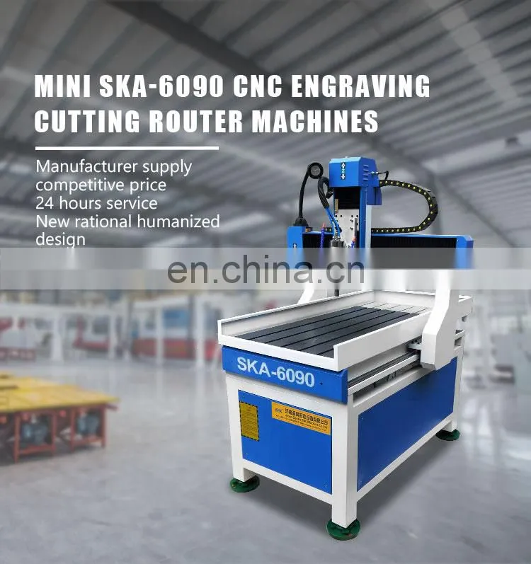 SENKE High Precision MINI CNC Router 24*36 INCH with Rotary for Metal and Non Metal Cylinder Engraving
