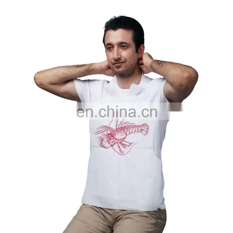 BBQ Grill Personalised Non Woven Disposable Apron Printed Adult Bibs