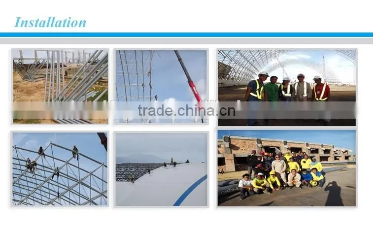 Free design prefabricated space frame function hall