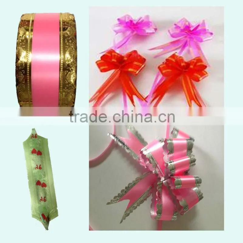 2016 Decorate gift box with butterfly bow, 5" width velvet ribbon bow tie with double wing