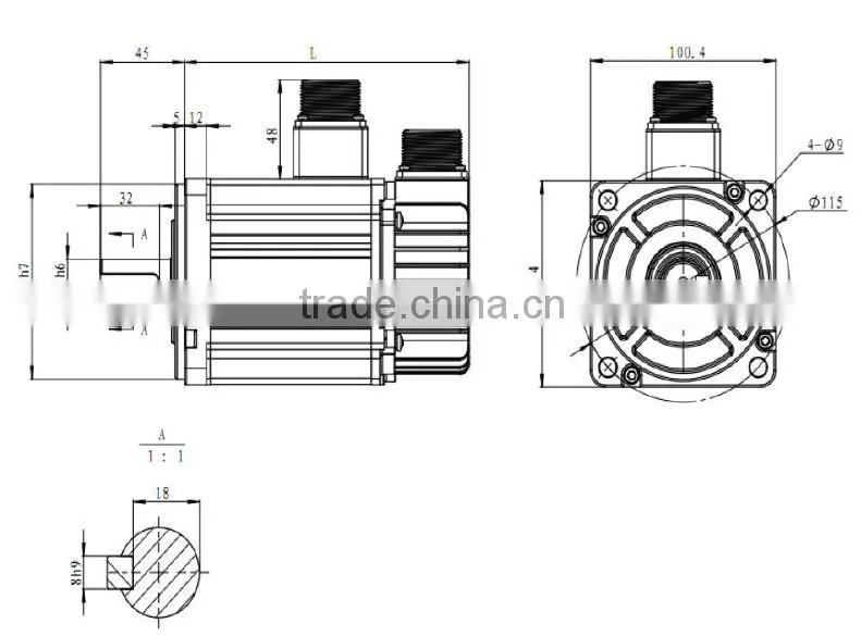 hydraulic motor 12v dc motor Electric motor 600-1800 W 3000 rpm 110 Series AC SERVO MOTOR
