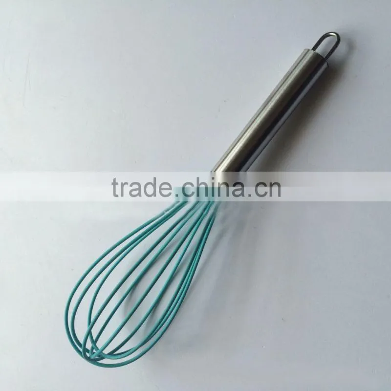 In stock Hot-selling cheap kitchen egg whisks 6inch hand egg beater mixing silicone egg whisk manual egg beater 47G