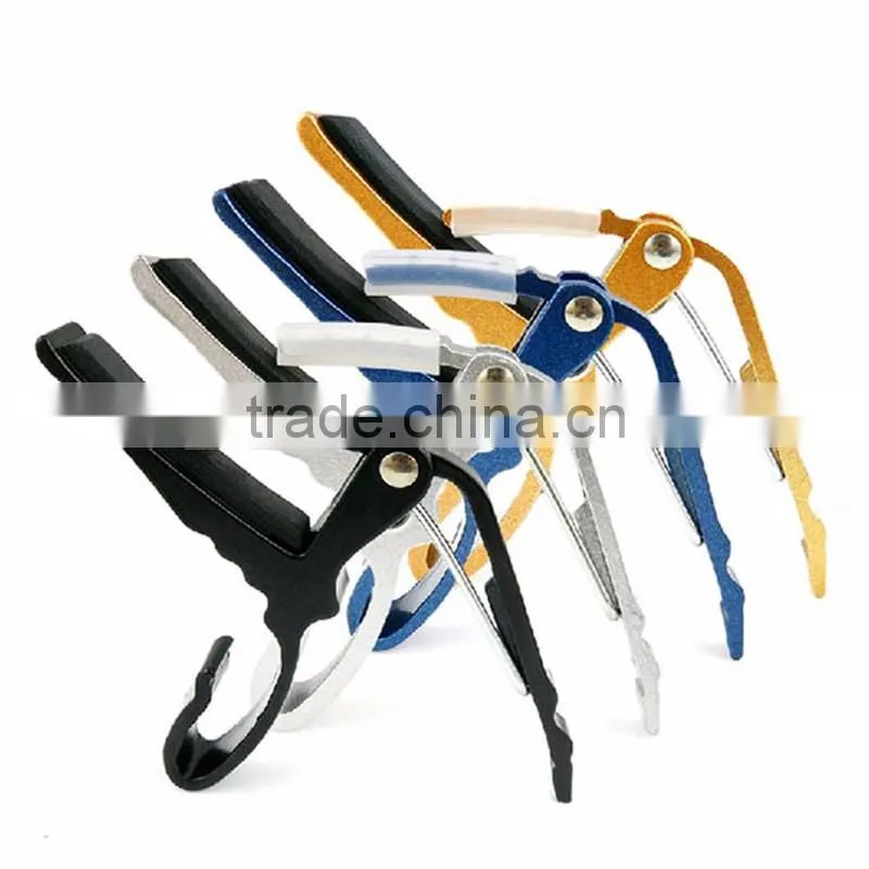 High Quality Aluminium alloy Colorful Bass Guitar Capo Key Clamp for student