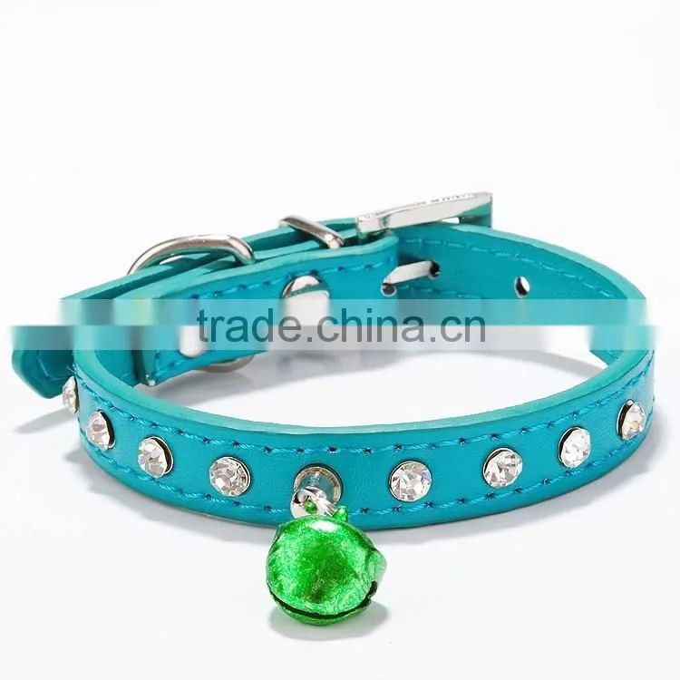 Cat dog chain pet supplies single diamond bells pet collar