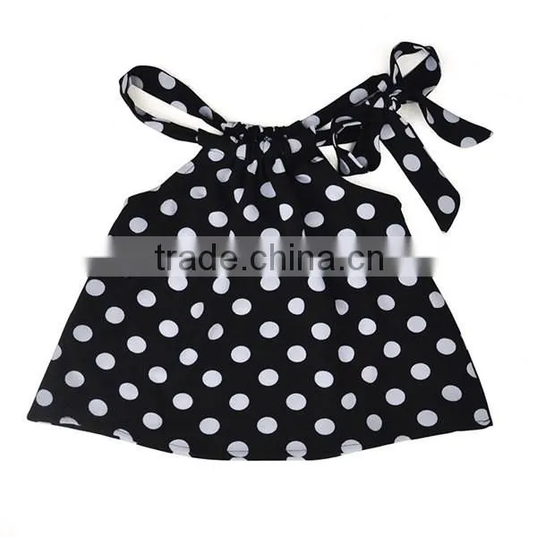 2016 ins hot summer t-shirt baby girl dot chiffon t-shirt toddler girl european summer tops girl halter tops