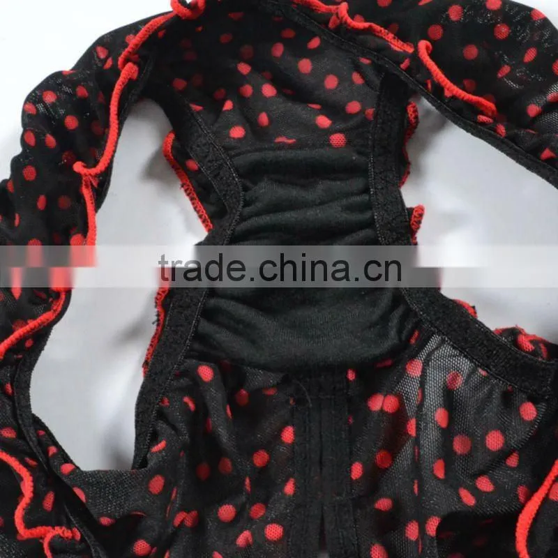 Hot sales newest sexy transparent polka-dot panties thongs women 6001