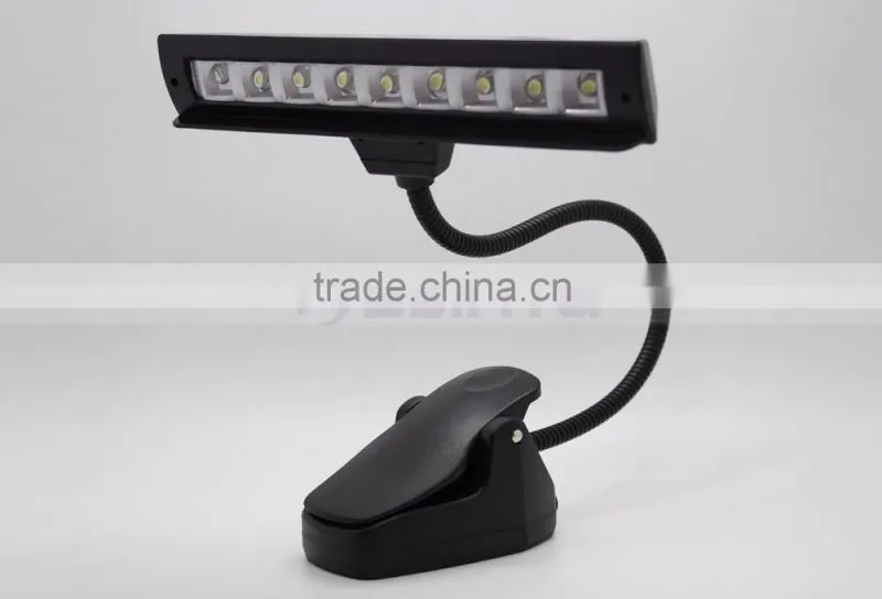 63LM 9 LED Clip On Black Flexible Gooseneck Orchestra Music Stand Lamp