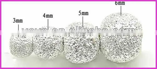 JF9201 925 Sterling Silver Round Ball Beads