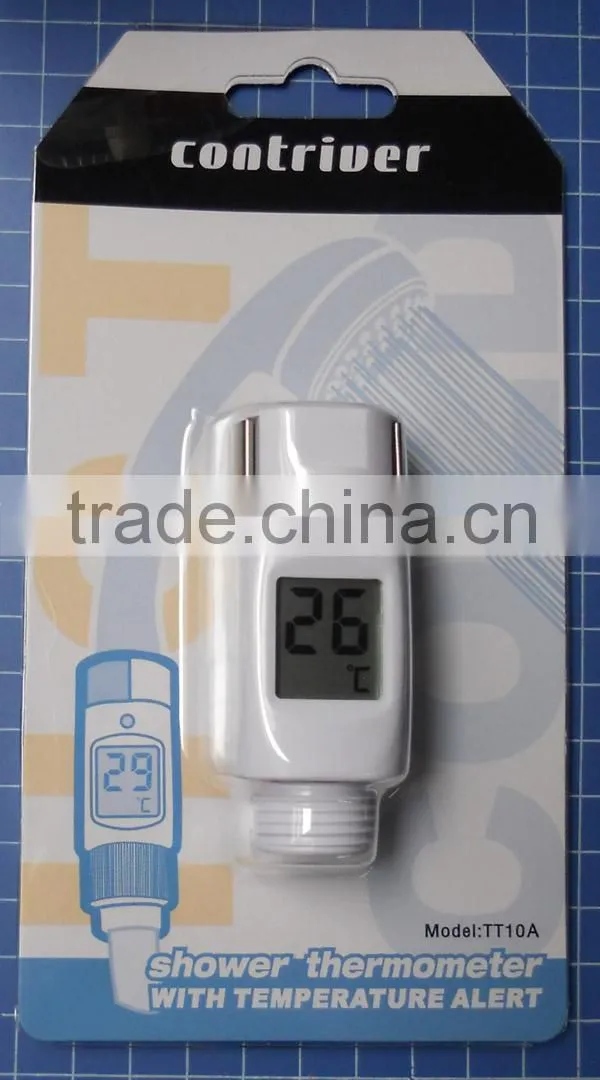CE RoHS approval Led alert Digital shower thermometer