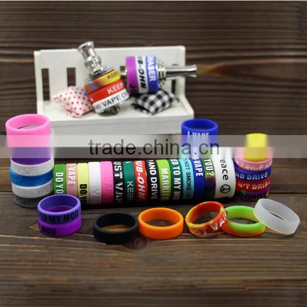Customized box mod vaping band atomizer tank rba silicone band rubber mod body band silicone mod protector