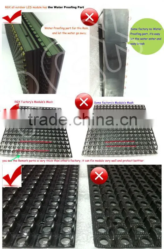 RGX P10 waterproof display visions led module red/green/blue/yellow/white color