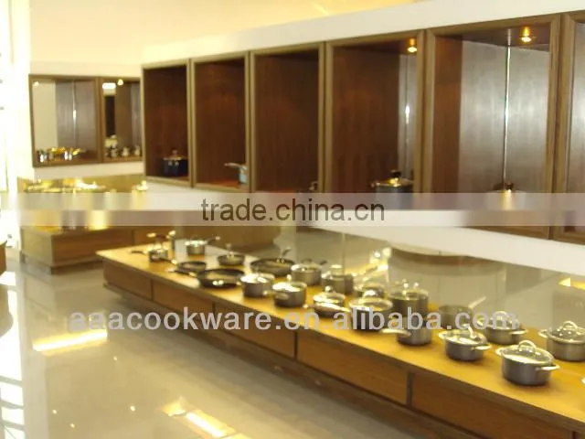 2015 New Item Tir-ply Copper Casserole With Glass Lid