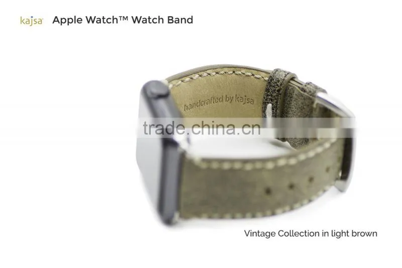 Original kajsa Vintage Collection Genuine Leather Watch Band Wrist Strap For 42MM Apple Watch MT-3968