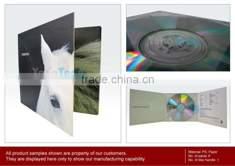 6 Panel Digipak with 1 CD Holder for 120MM CD/DVD Replication
