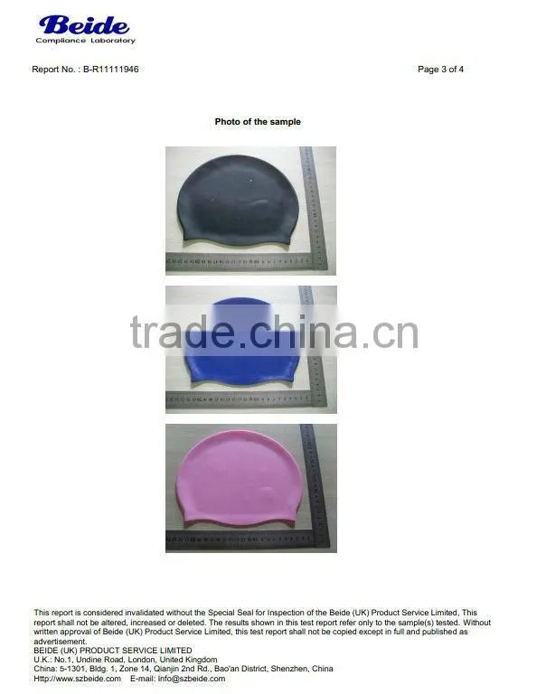 Silicone Material novelty swimming cap for women
