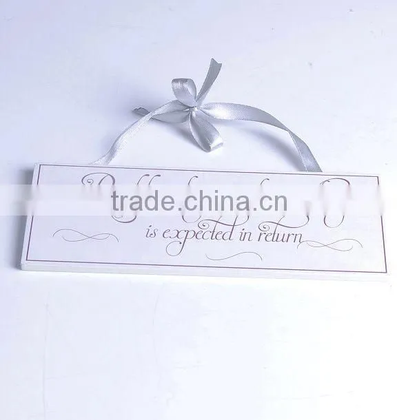2014 new design heart and round shaped wooden Christmas hang plaque