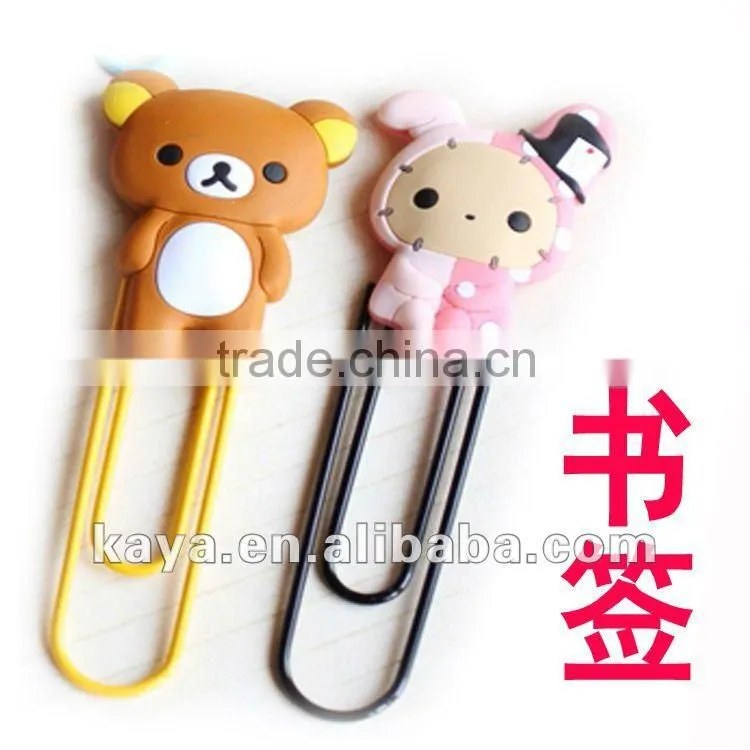 Factory OEM soft pvc handmade bookmark