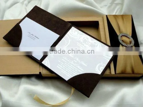 Blue Silk Invitation Box
