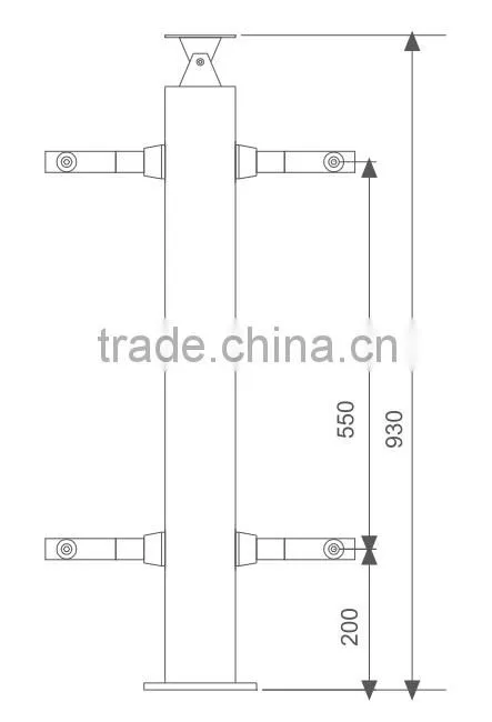 balcony stainless steel aluminium stair railing