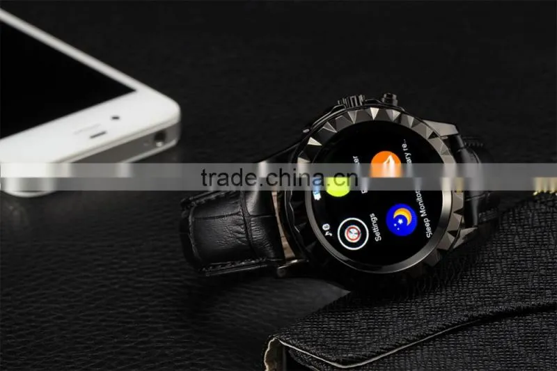 2015 Hi-Tech Metal Body Round Screen Bluetooth Smart watches men