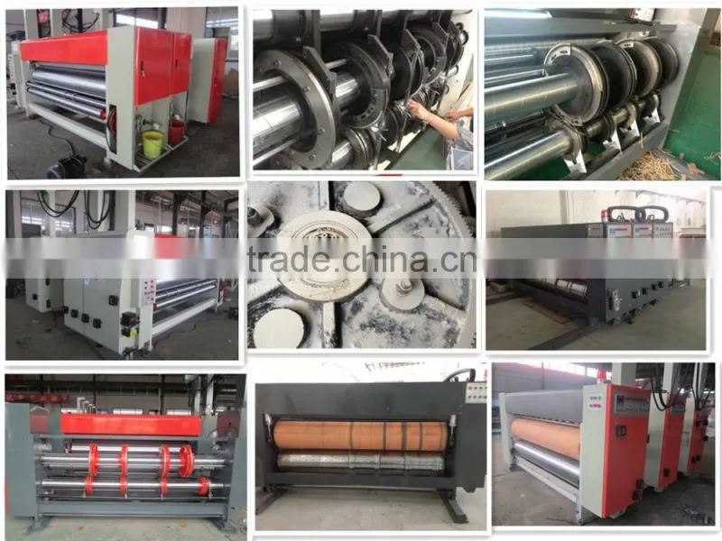 High speed corrugated cardboard printing & slotting machine