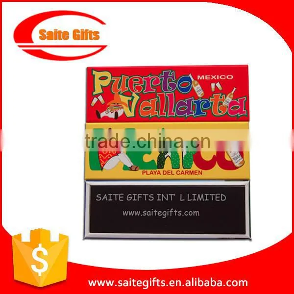 Souvenir customized offset printed tinplate photo magnet
