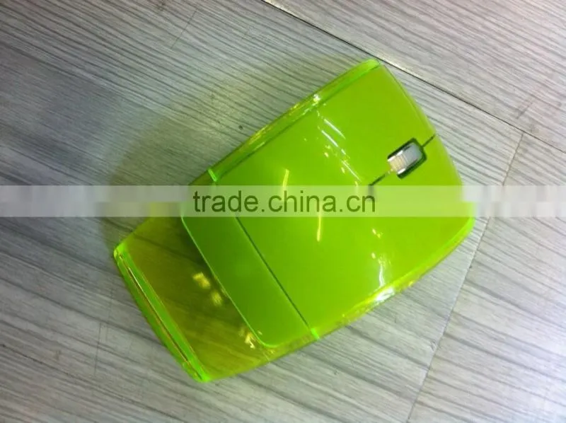 Best Selling Usb Mouse Mini Wireless Arc Folding Touch Mouse with Transparent Cover LED Lighting