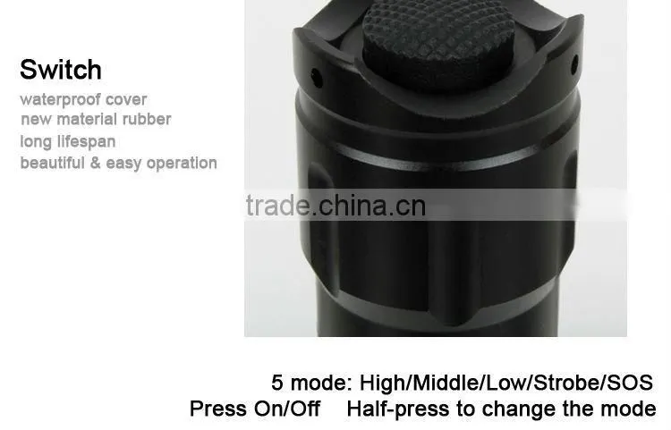GOREAD Y80 High bright rechargeable flashlight 3*XML-T6 5 mode 30W stainless head search products