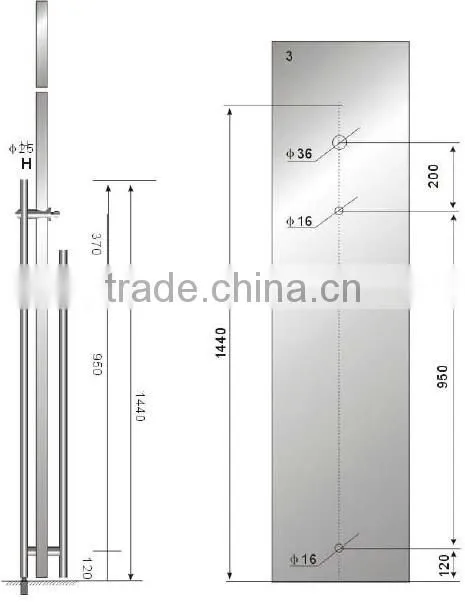 Popular in market stainless steel door hardware locker handle