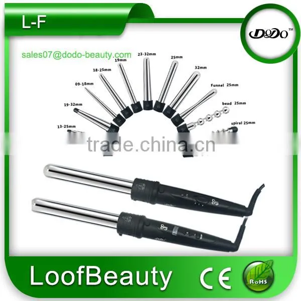 different sizes barrel of hair curler, 5 in 1 interchangeble hair dressing tools