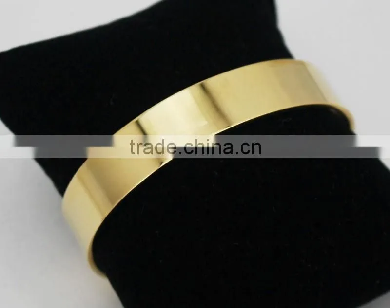 Fashion Female Gold Stainless Steel Bracelet Cuff Bangles