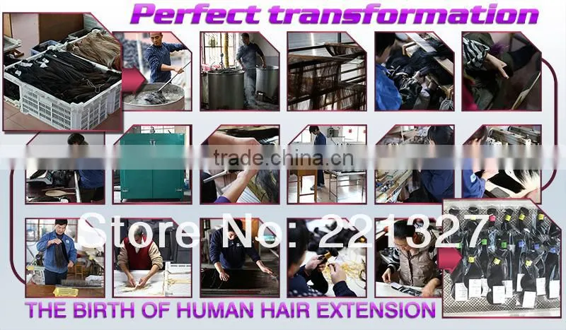 Wholesale 20inch 50cm Clip in Hair Extensions 100% human hair Extension 70gram OEM