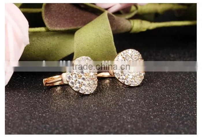 2016 fashion earring hot-sell gold earrings crystal