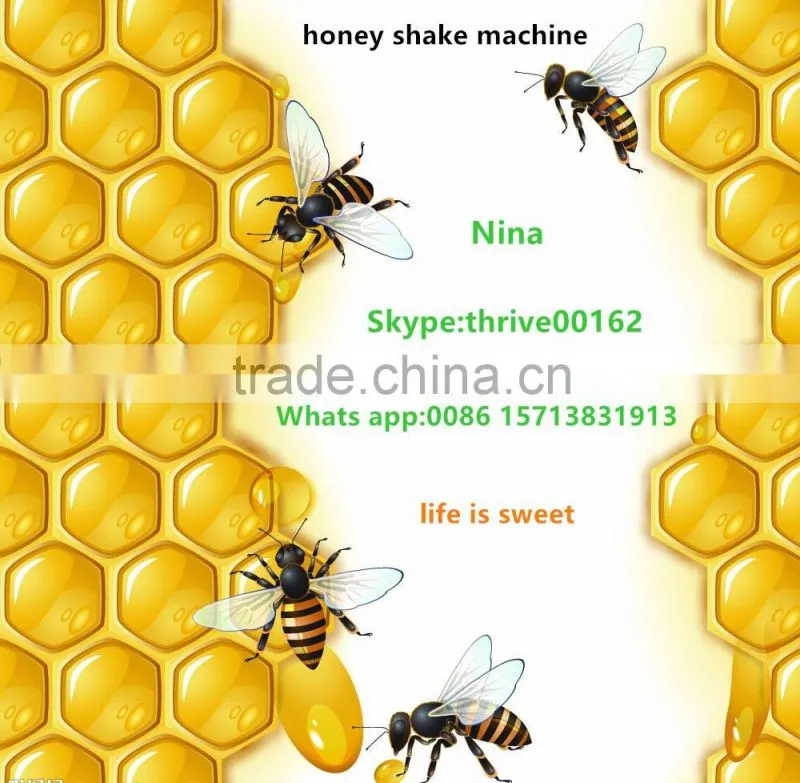 Two frames manual transparent plastic honey extractor