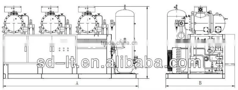 JZHLG Series Middle Temperature Screw Compressor Racks