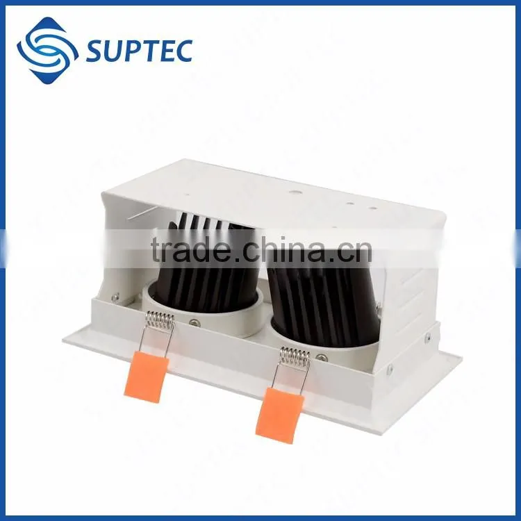 Two Heads Dimmable COB Grille LED Light Lamp 15W 25W