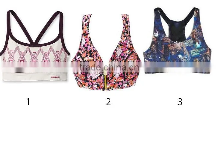 2014 new custom fashionable sports bra top for ladies