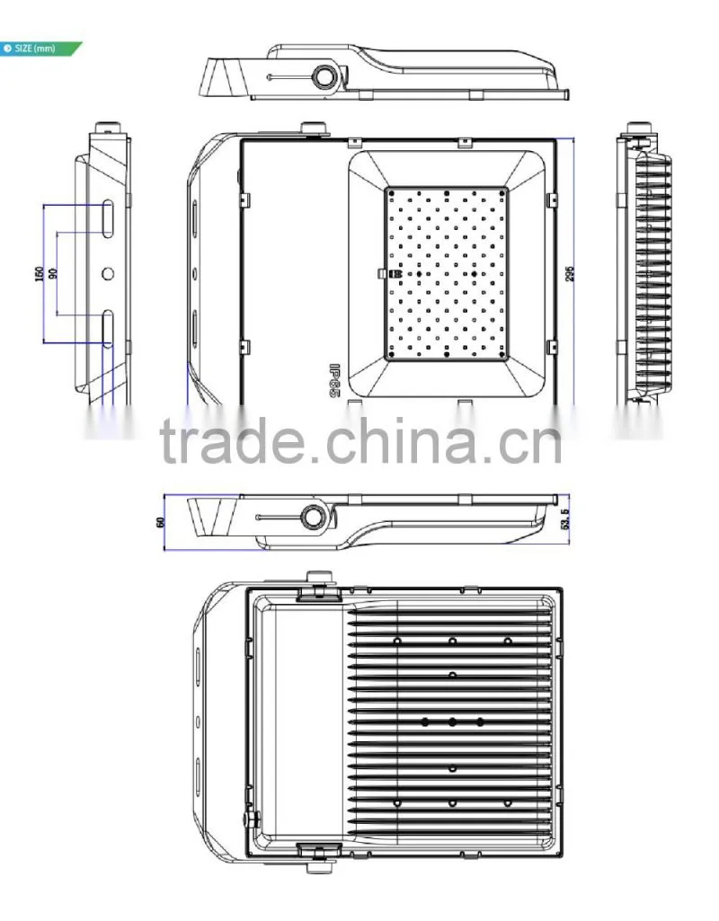 Meanwell Driver, Promotional Price, 5 Years Warranty, CE ROHS Approved, Free Lighting Design, 100 Watt Floodlight